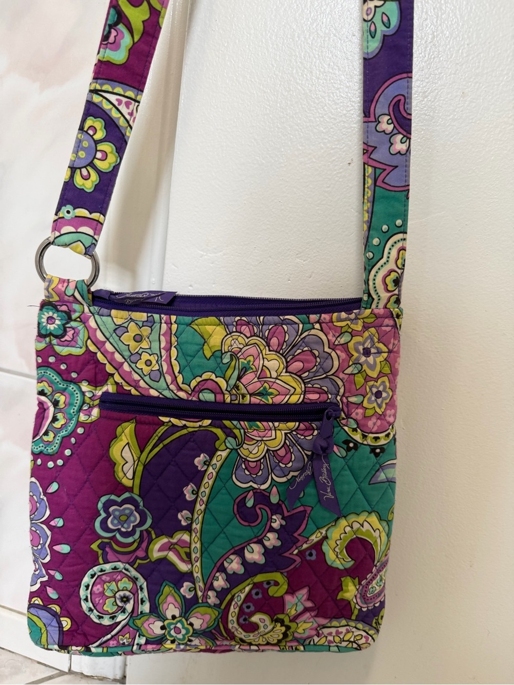 Vera Bradley Heather Paisley Hipster Crossbody Hobo Bag